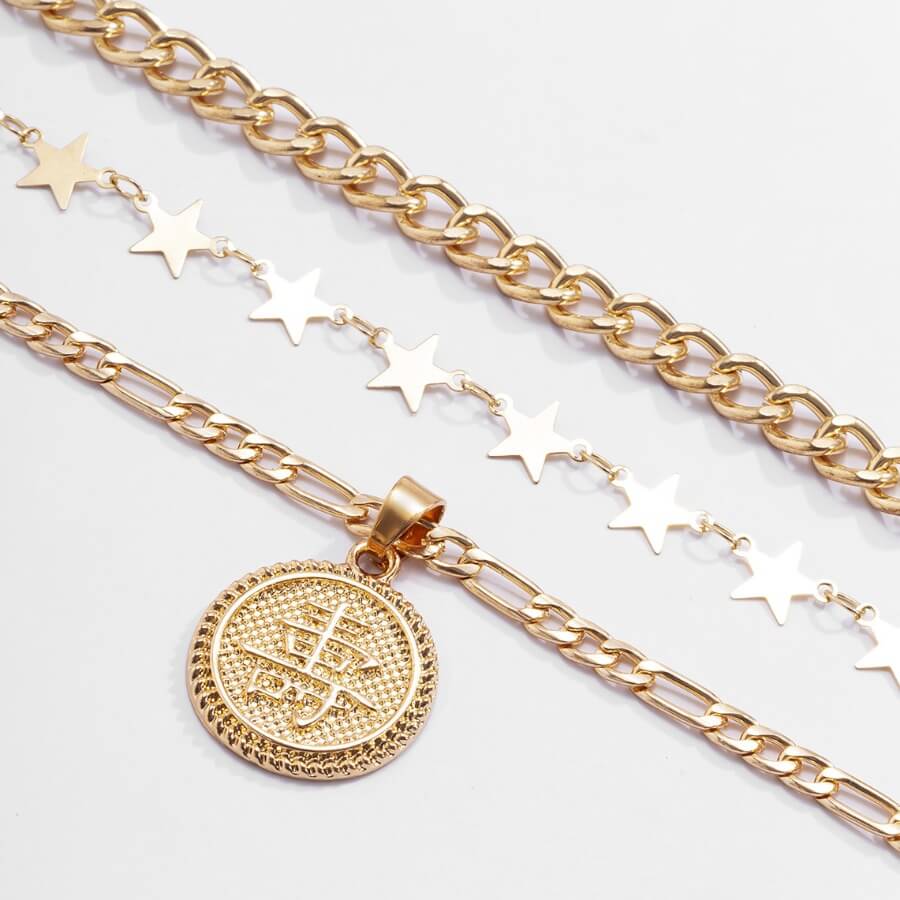 

Lovely Casual Hollow-out Gold Necklace