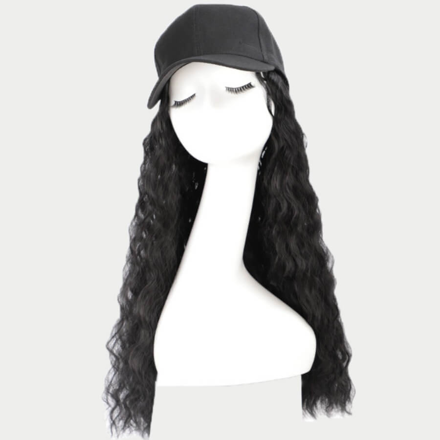 

Lovely Hign-temperature Resistance Stitching Black Wigs