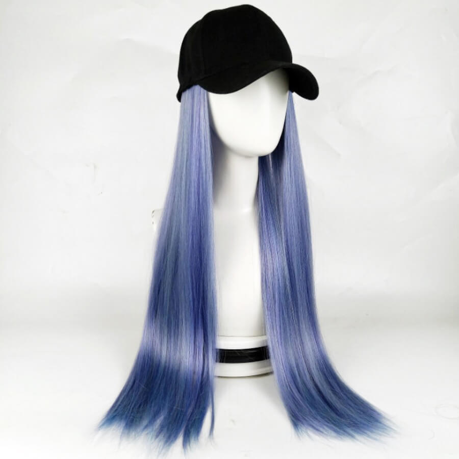 

Lovely Hign-temperature Resistance Stitching Blue Wigs