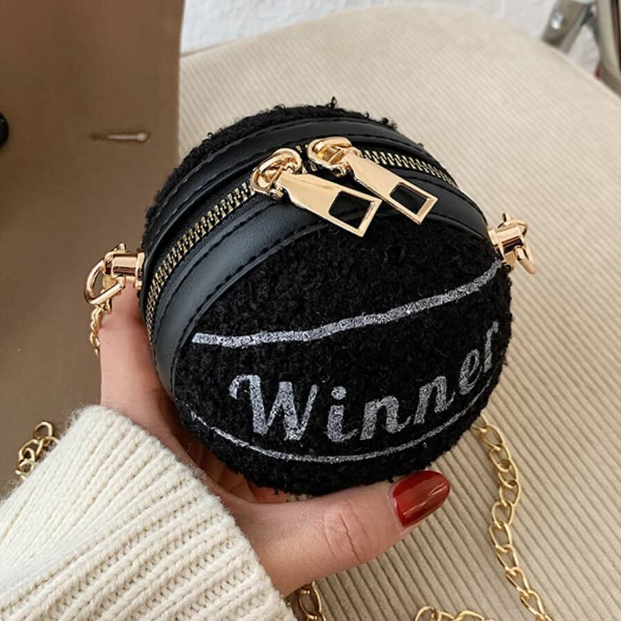 

Lovely Chic Basketball Black Crossbody Bag