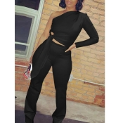 LW One Shoulder Bandage Design Pants Set