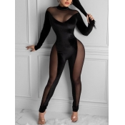 Lovely Sexy See-through Balck One-piece Jumpsuit