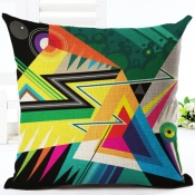 Lovely Geometric Print Multicolor Decorative Pillo