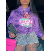 Lovely Street Dropped Shoulder Letter Print Purple
