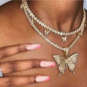 LW Chic Butterfly Gold Necklace