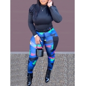 Lovely Camouflage Sports Black Two Piece Fashion H