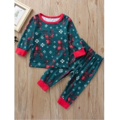 Lovely Trendy Christmas Day Print Patchwork Black 
