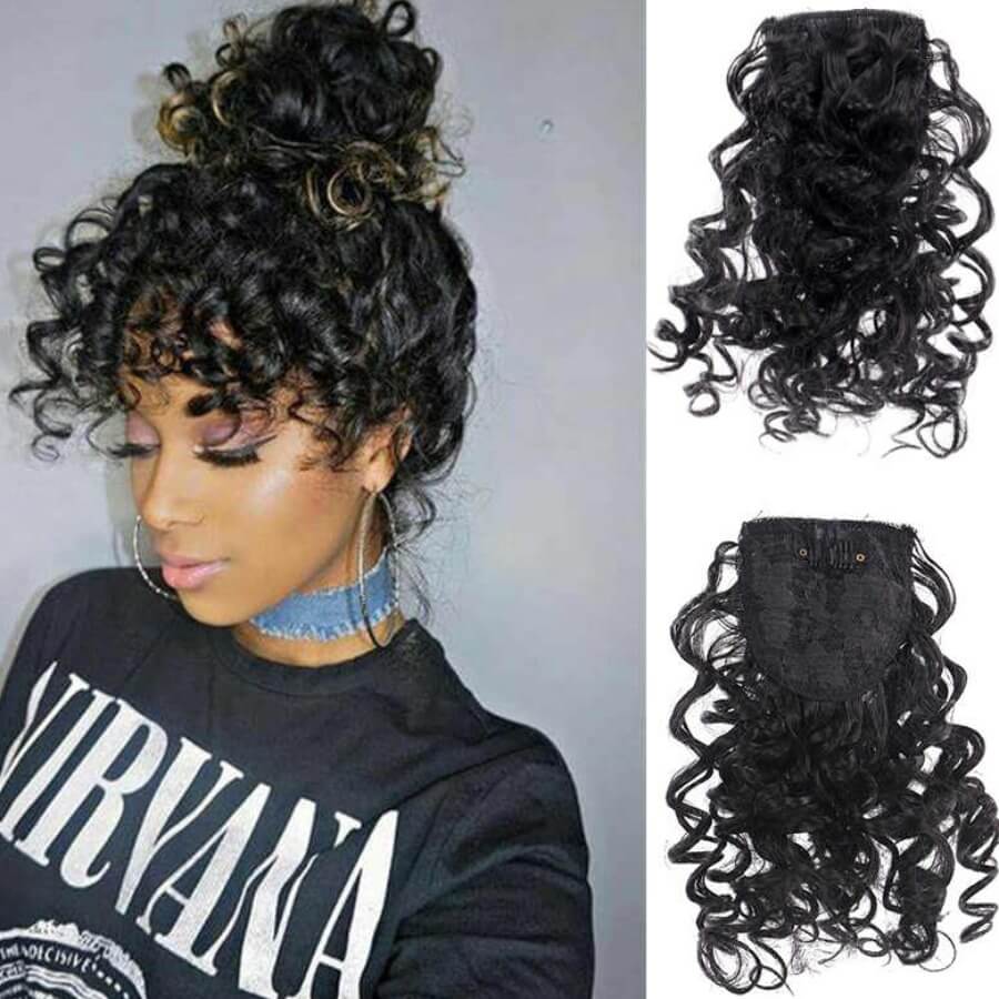 

Lovely Stylish Curly Black Wig