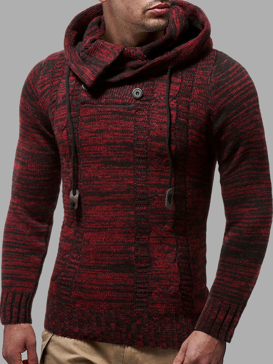 

Lovely Casual Hooded Collar Drawstring Red Sweater