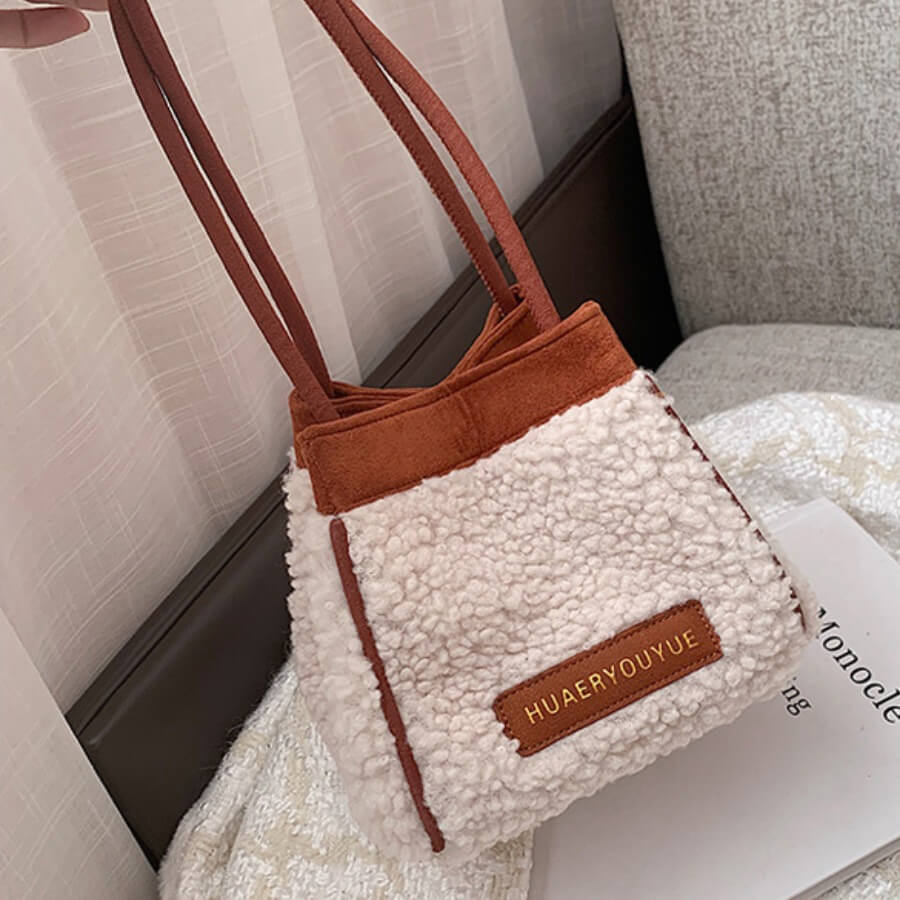 

Lovely Casual Letter Patchwork Brown Shoulder Bag