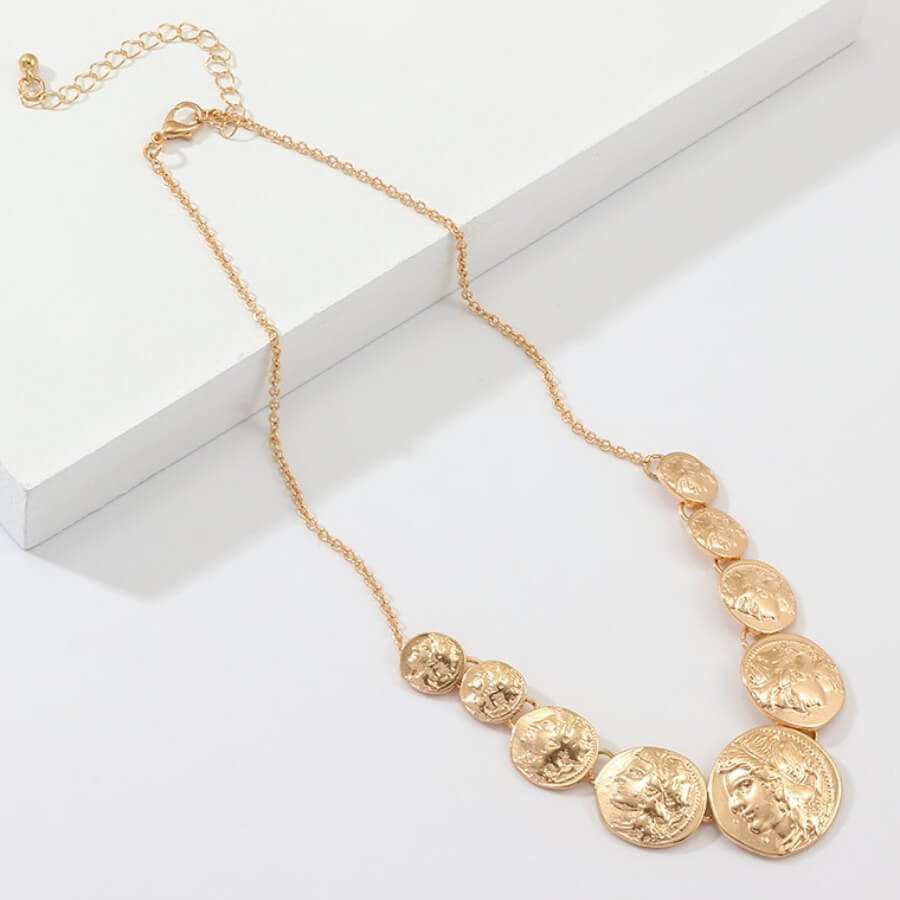 

Lovely Casual Coin Gold Necklace