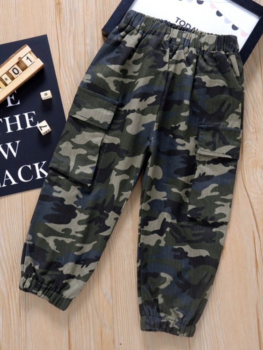 

Lovely Casual Camo Print Side Pocket Boy Pants