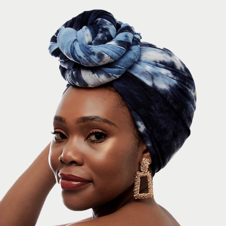 

Lovely Casual Tie-dye Print Blue Scarve