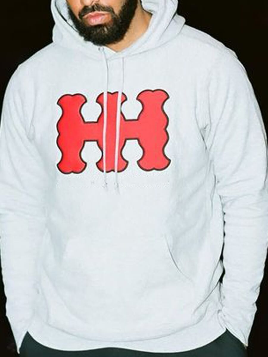

Lovely Casual Hooded Collar Letter Print Drawstring White Men Hoodie