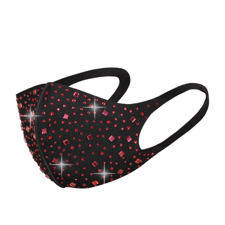 

Lovely Trendy Christmas Day Sequined Red Face Mask