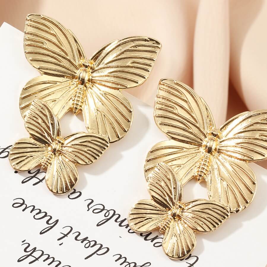 

Lovely Trendy Butterfly Gold Earring