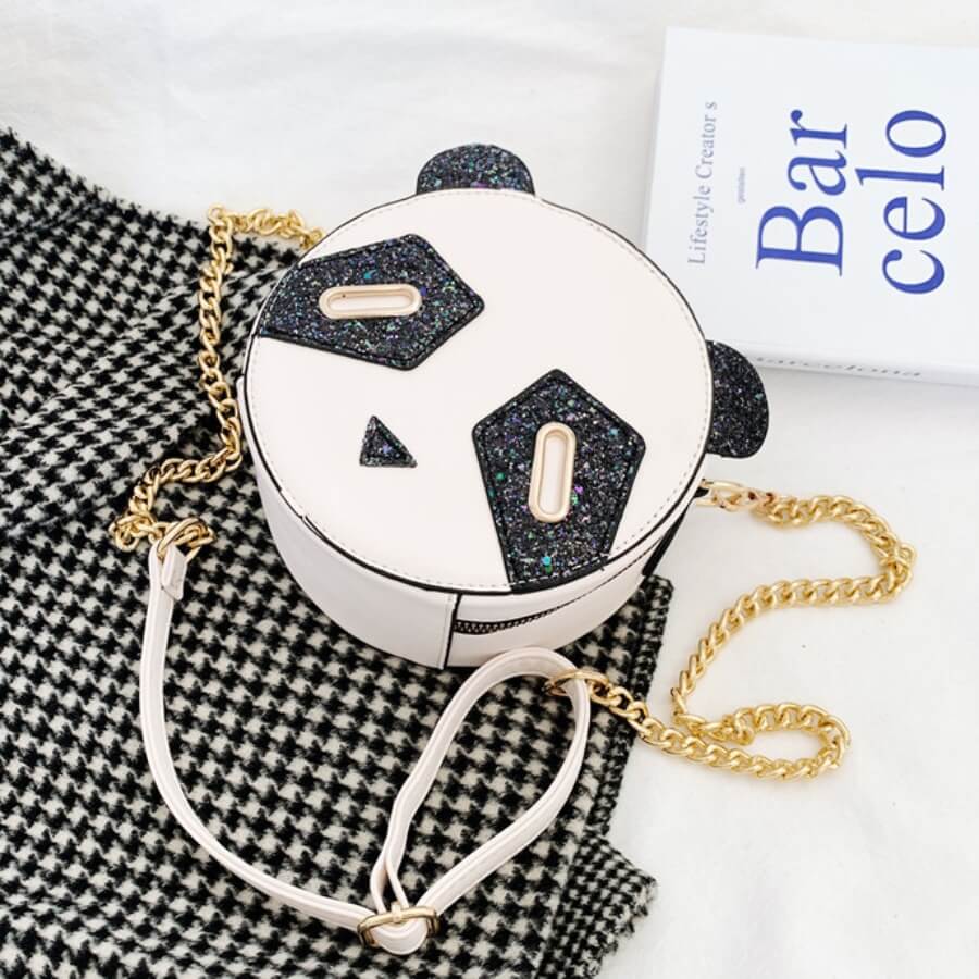 

Lovely Stylish Chain Strap Patchwork White Crossbody Bag