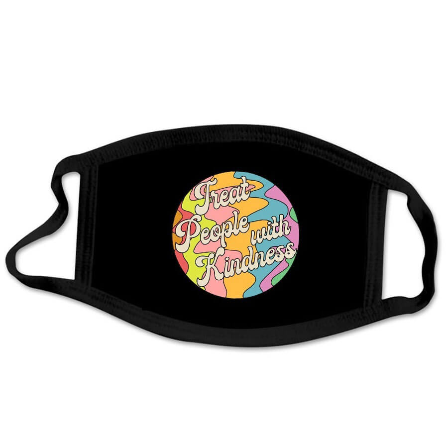 

Lovely Casual Graffiti Letter Print Pitch-black Face Mask
