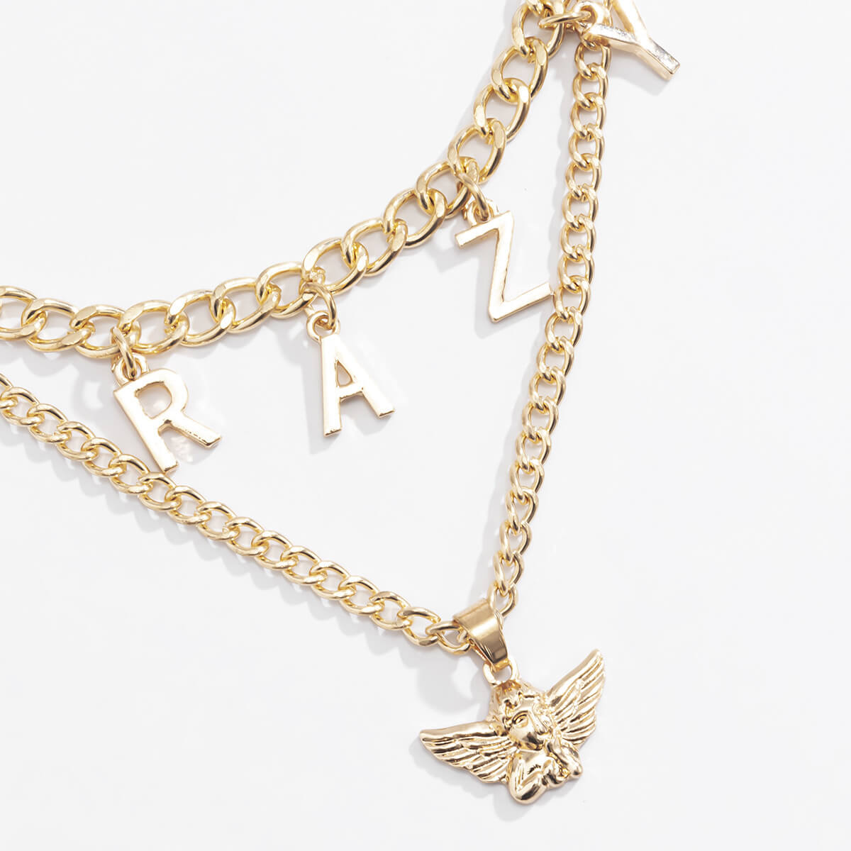 

Lovely Street Letter Gold Multilayer Necklace
