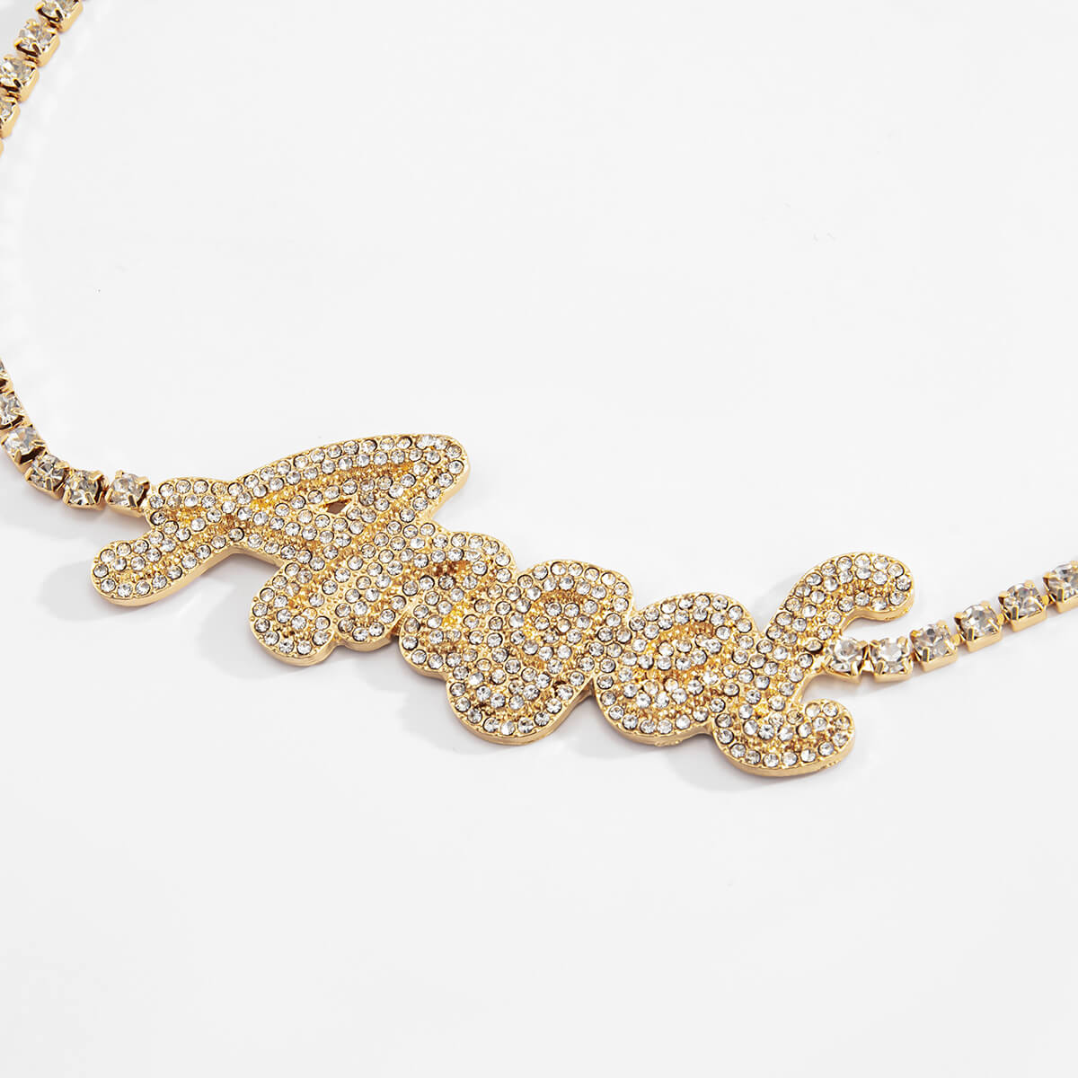 

Lovely Casual Letter Decoration Gold Necklace