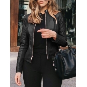 Lovely Plus Size Formal Mandarin Collar Zipper Des