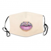 Lovely Sweet Lip Print Pink Face Mask