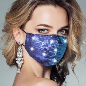 Lovely Sweet Sequined Blue Face Mask