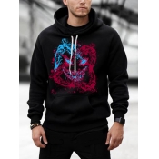 Lovely Men Casual Hooded Collar Halloween Clown Pr