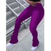 LW High-waisted Fold Design Pants