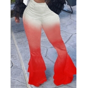 Lovely Plus Size Chic Gradient Flared Layered Casc