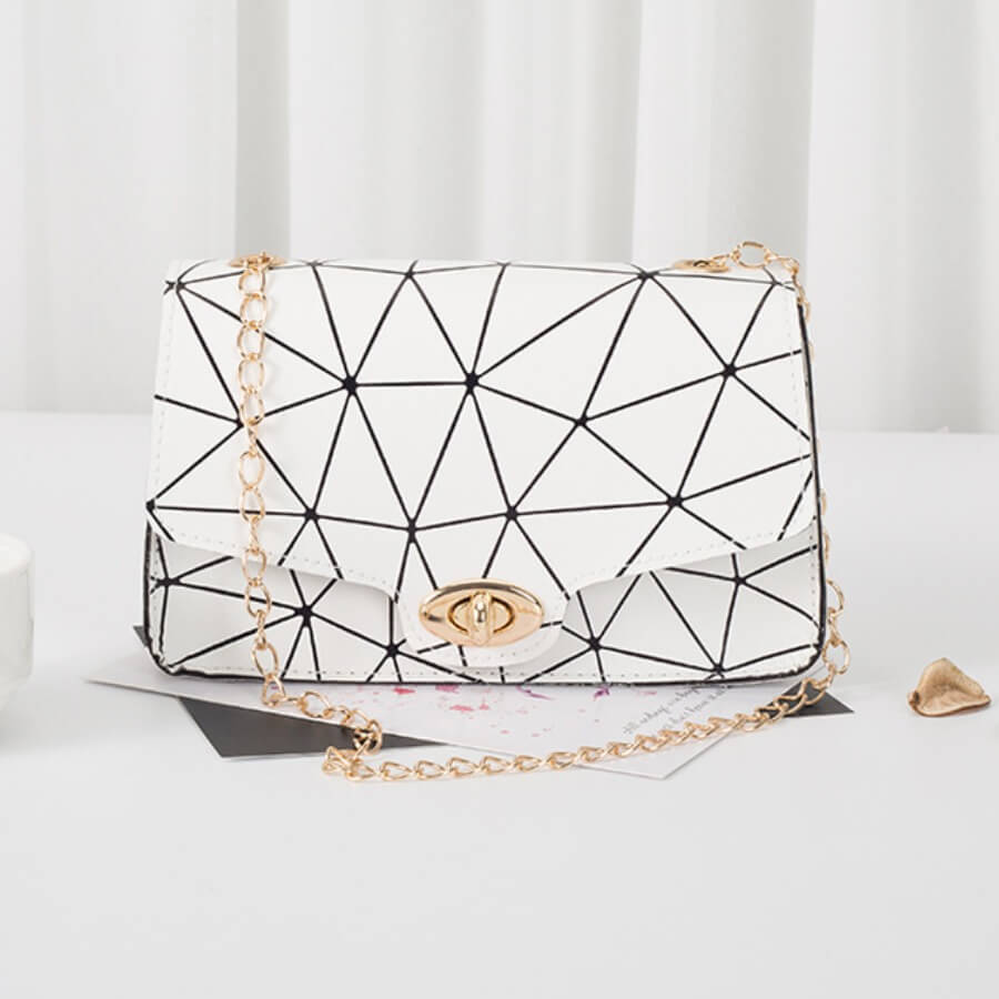 

LW Geometric Basic Crossbody Bags, White