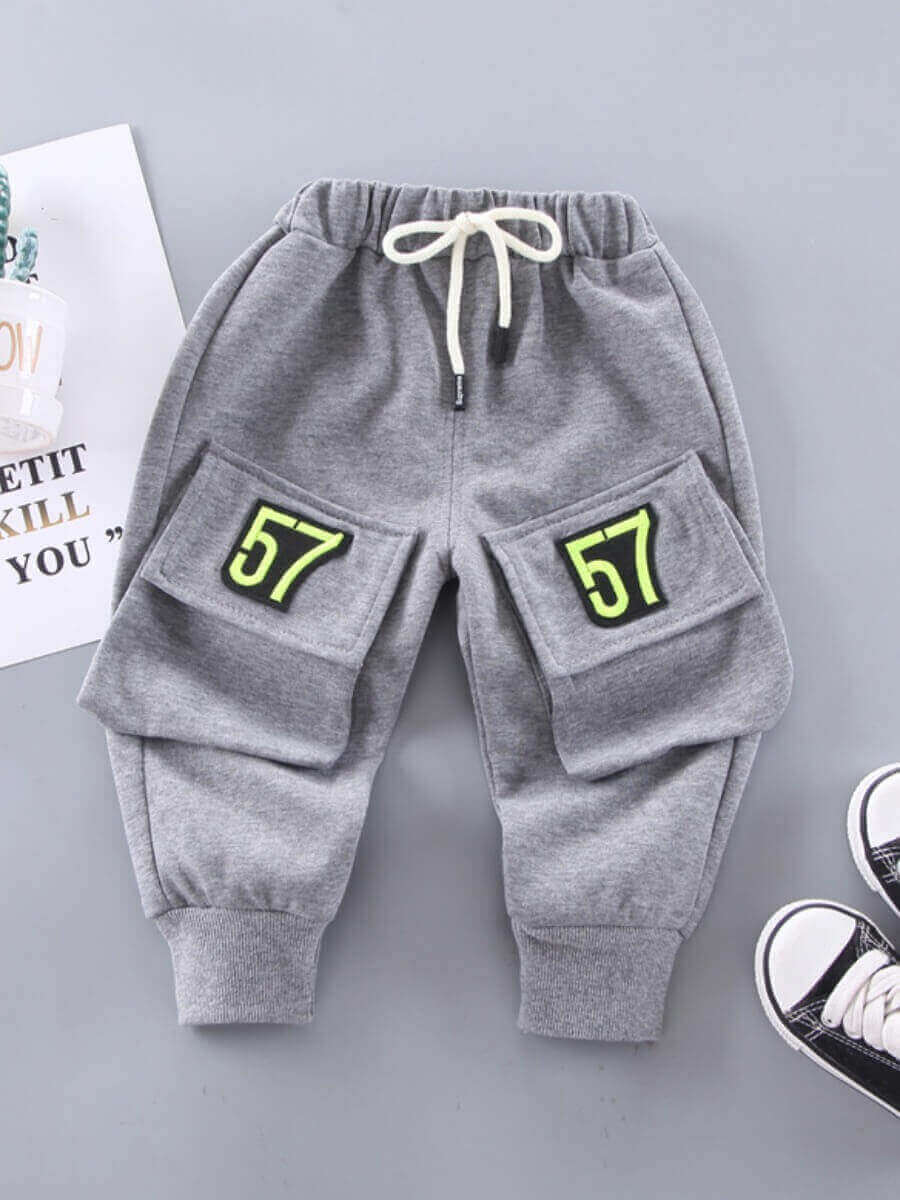 

Lovely Boy Casual Hooded Collar Print Black Hoodie, Grey