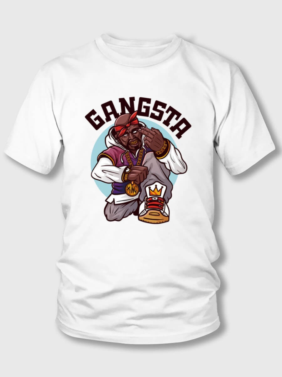 

Lovely Men Casual O Neck Cartoon Letter Print White T-shirt