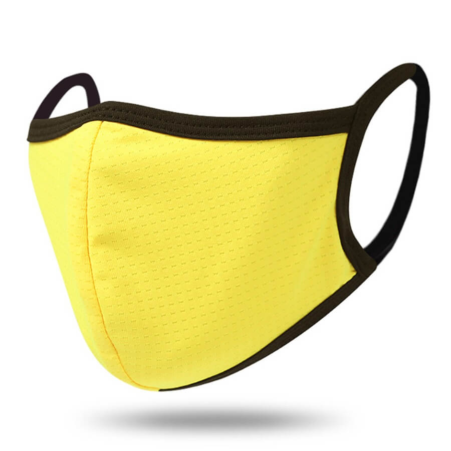 

Lovely Casual Breathable Patchwork Yellow Face Mask
