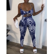 Lovely Sweet Floral Print Bandage Hollow-out Desig