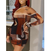 Lovely Chic Off The Shoulder Hollow-out Graffiti P