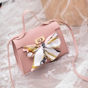 Lovely Elegant Bow-tie Decoration Pink Crossbody B
