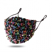 LW Chic Sequined Multicolor Face Mask
