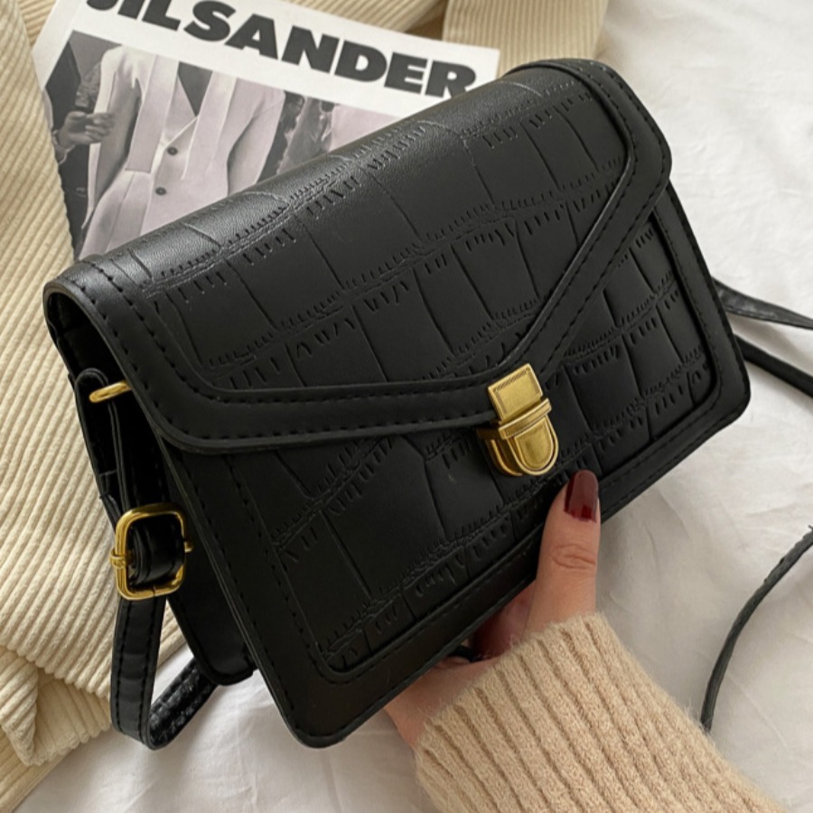 

Lovely Casual Crocodile Pattern Black Crossbody Bag