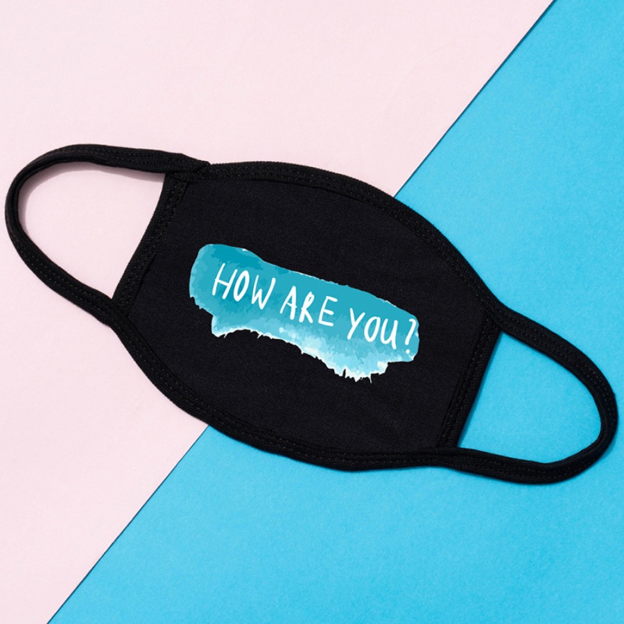 

Lovely Casual Letter Print Blue Face Mask