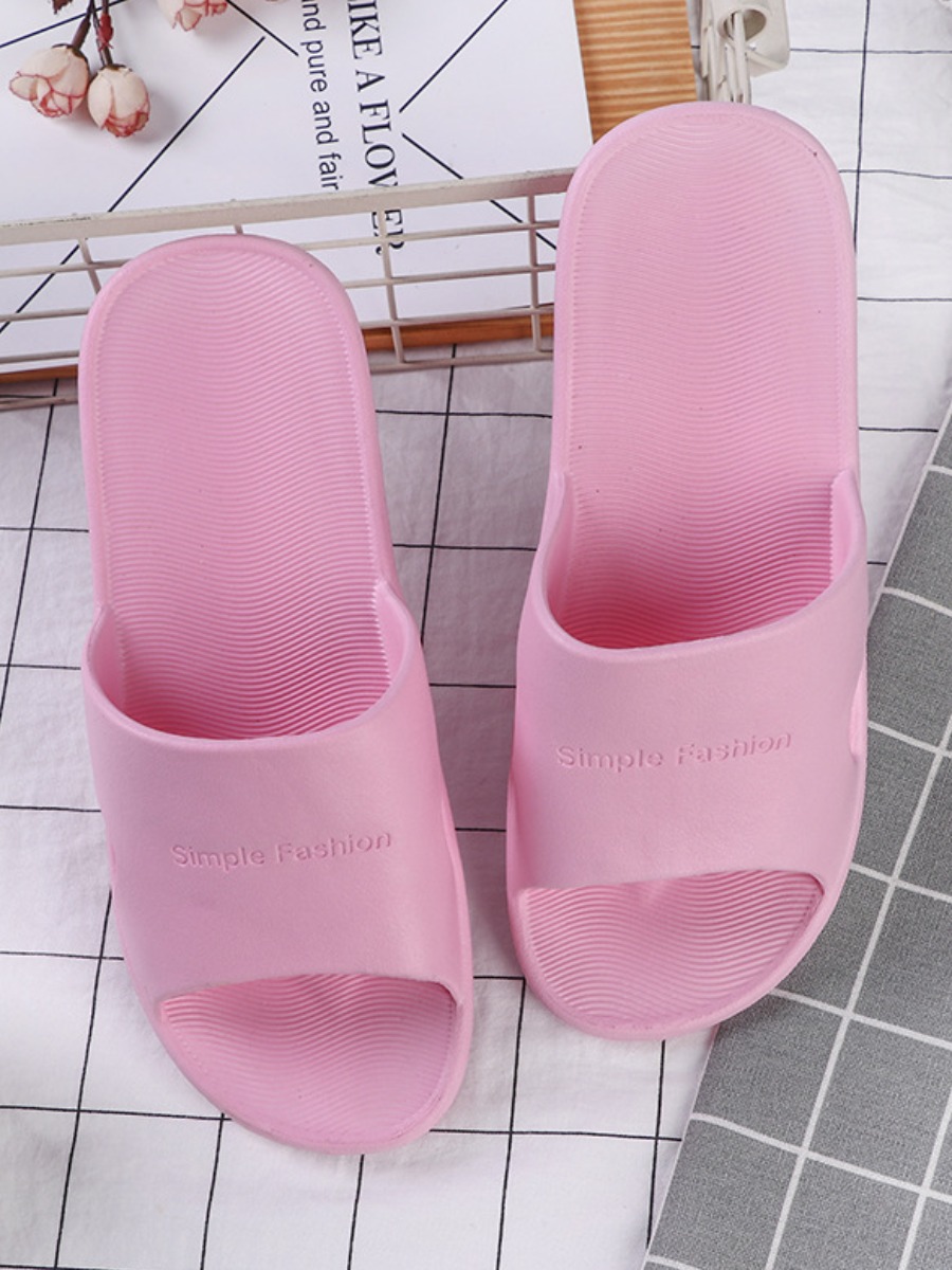 

Lovely Csual Letter Decoration Pink Slippers