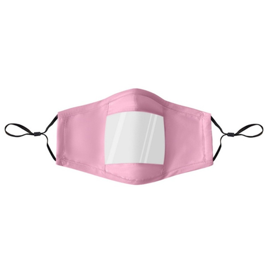 

Lovely Casual See-through Patchwork Pink Face Mask