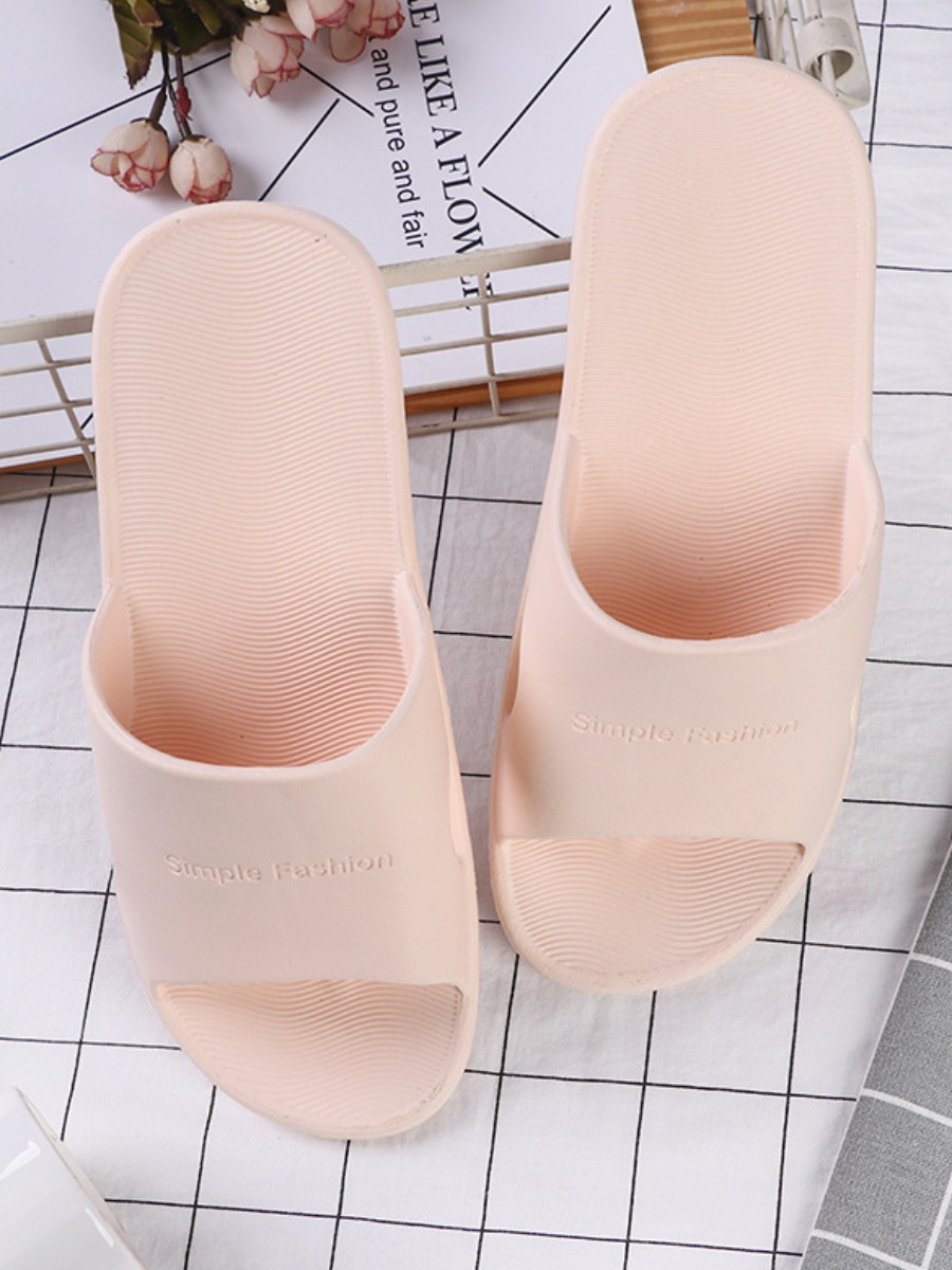 

Lovely Csual Letter Decoration Apricot Slippers