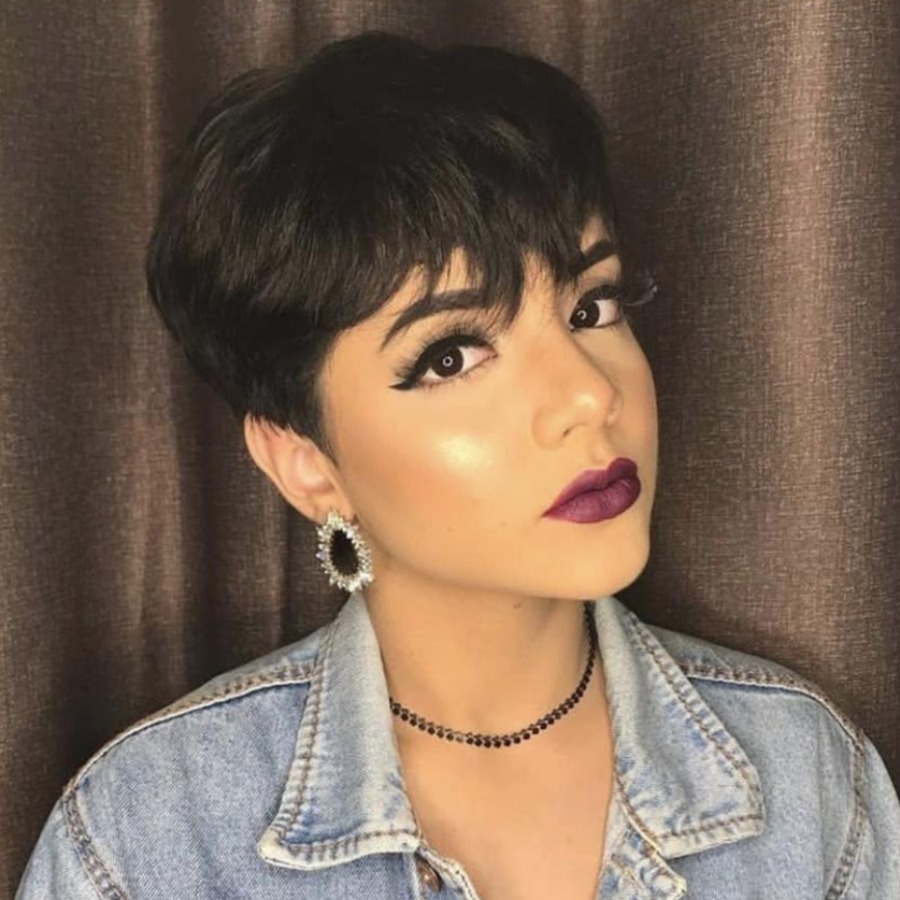 

Lovely Street Short High-temperature Resistance Black Wig