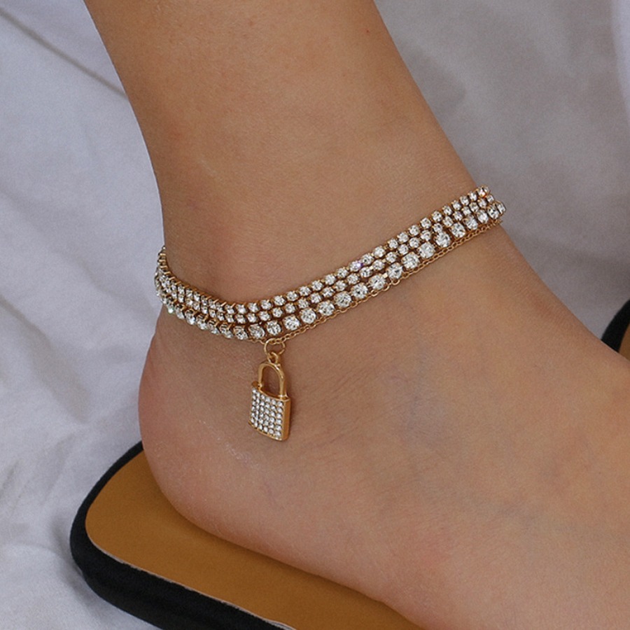 

Lovely Casual Lock Decoration Gold Multilayer Body Chain