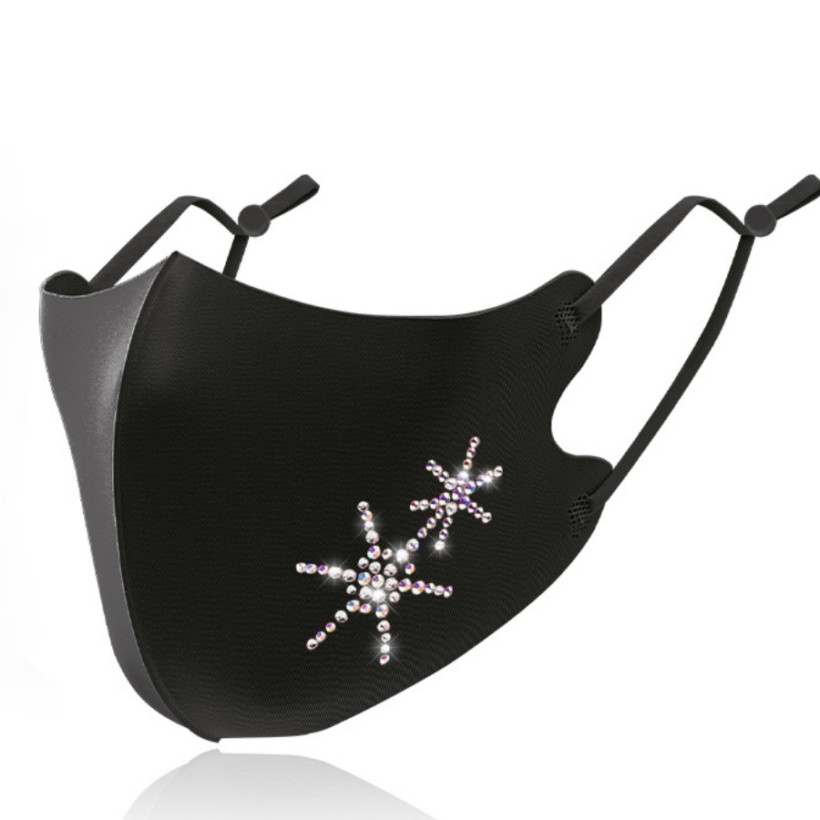 

Lovely Casual Sequined Black Face Mask