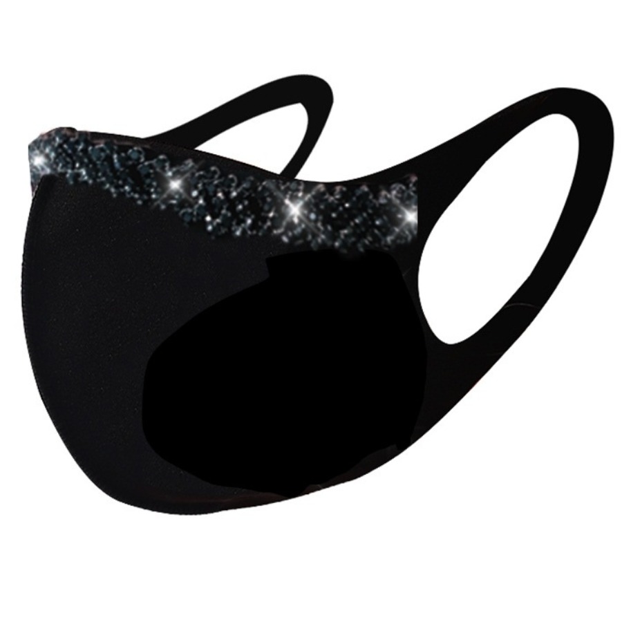 

Lovely Casual Sequined Pitch-black Face Mask