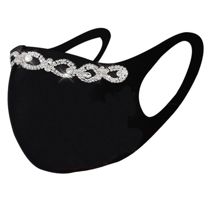 

Lovely Casual Sequined Black Face Mask