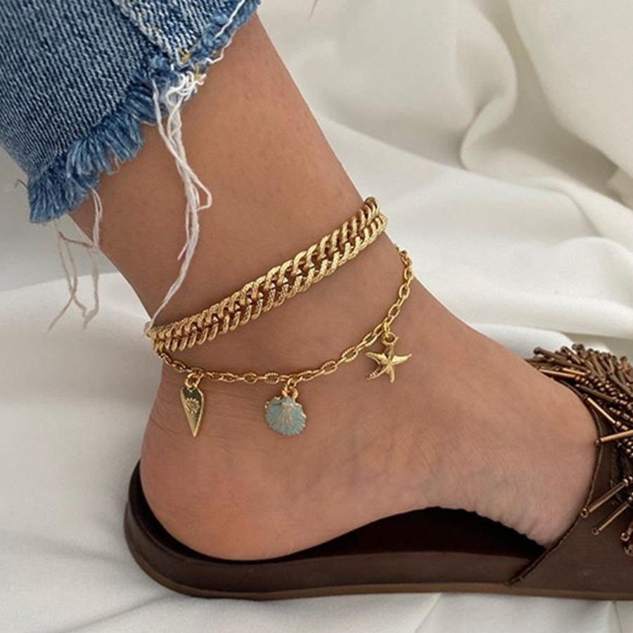 

LW Casual Star Eye Gold Multilayer Anklet