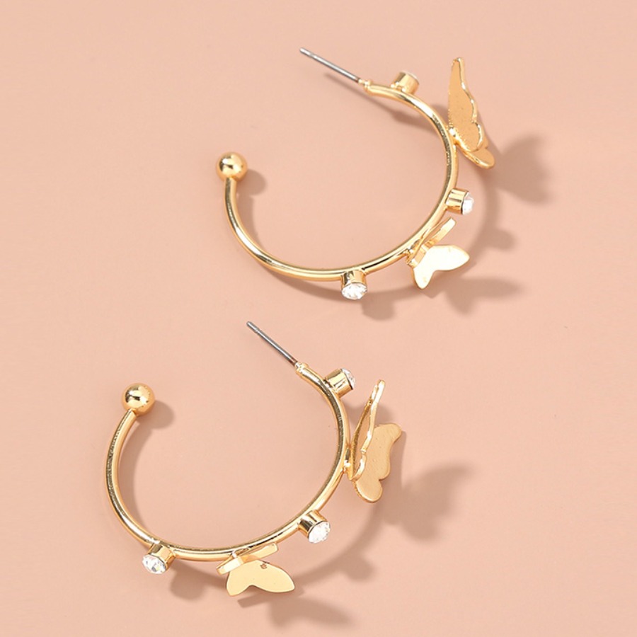 

Lovely Casual Butterfly Gold Earring